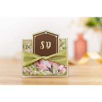 Gemini Hex Frame Monogram Foil Stamp (GEM-FS-MONO-HEXFR)